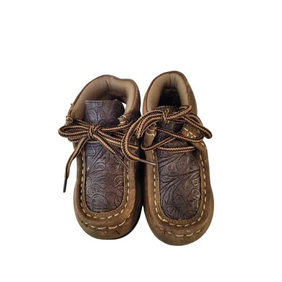 DBL Barrel Toddlers Boy's Shoes Size 4  Soft Chukka Embossed Inlay - Picture 4 of 15